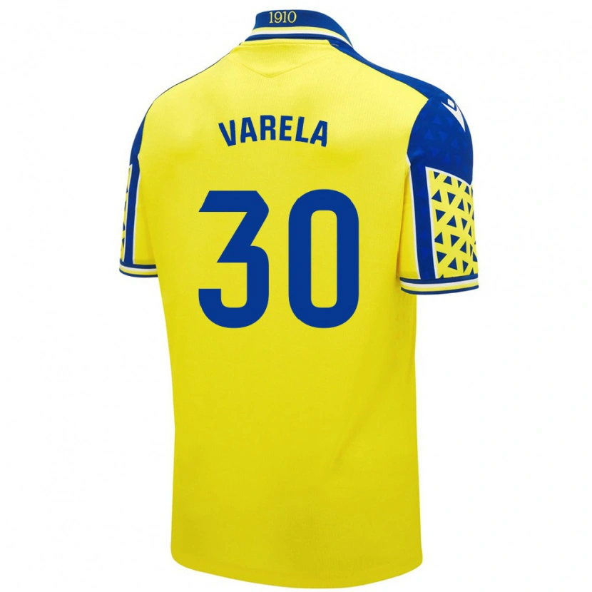 Danxen Mænd Brandon Varela #30 Gul Blå Hjemmebane Spillertrøjer 2024/25 Trøje T-Shirt