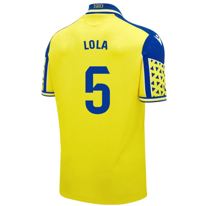 Danxen Mænd María Dolores Morón Cebada #5 Gul Blå Hjemmebane Spillertrøjer 2024/25 Trøje T-Shirt