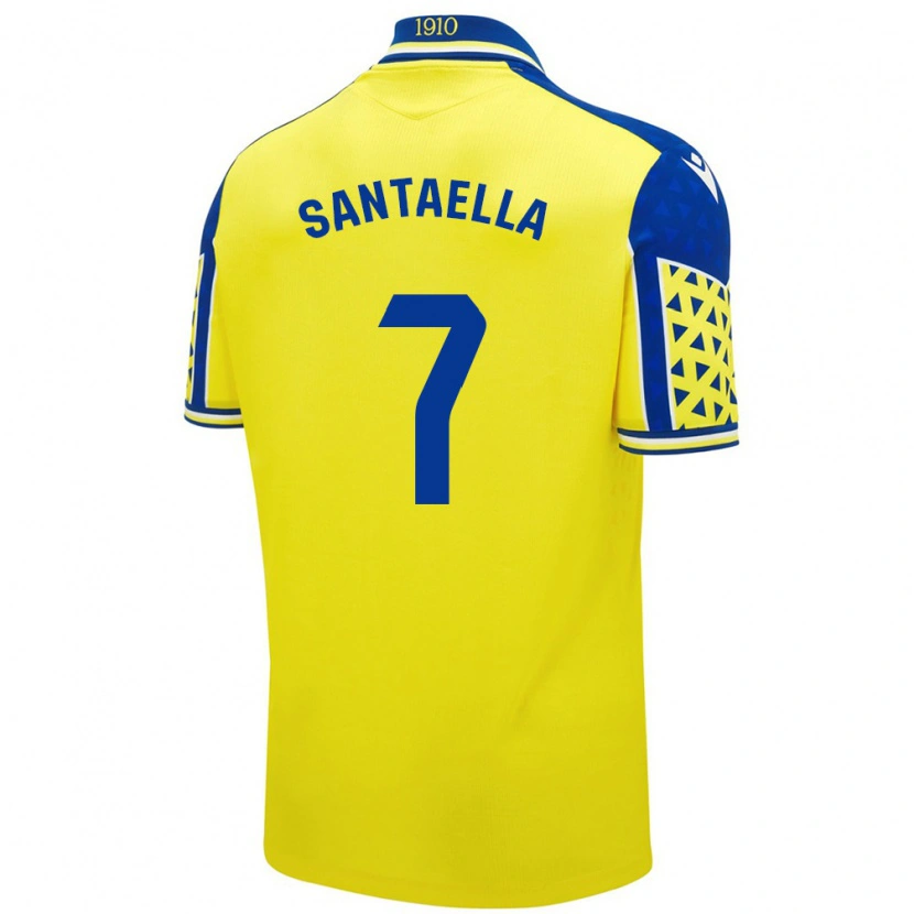 Danxen Mænd Natalia Santaella Picón #7 Gul Blå Hjemmebane Spillertrøjer 2024/25 Trøje T-Shirt