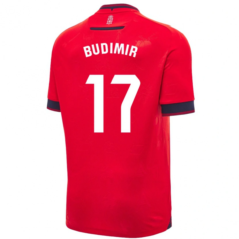 Danxen Mænd Ante Budimir #17 Rød Hvid Hjemmebane Spillertrøjer 2024/25 Trøje T-Shirt