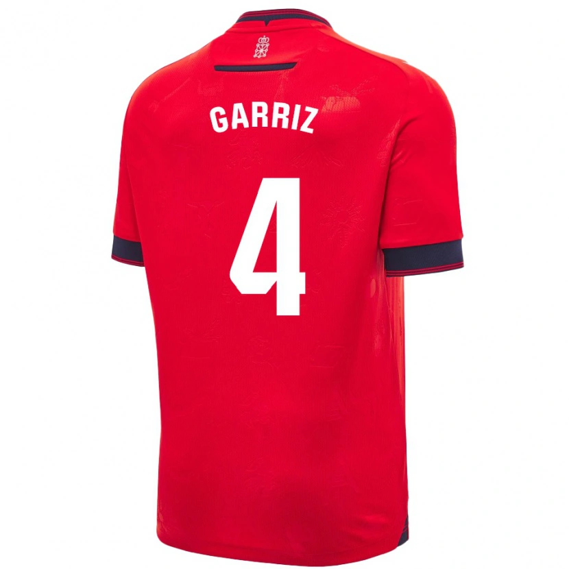 Danxen Mænd Ibaider Garriz #4 Rød Hvid Hjemmebane Spillertrøjer 2024/25 Trøje T-Shirt
