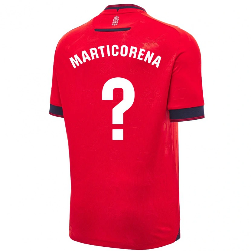 Danxen Mænd Ander Marticorena #0 Rød Hvid Hjemmebane Spillertrøjer 2024/25 Trøje T-Shirt