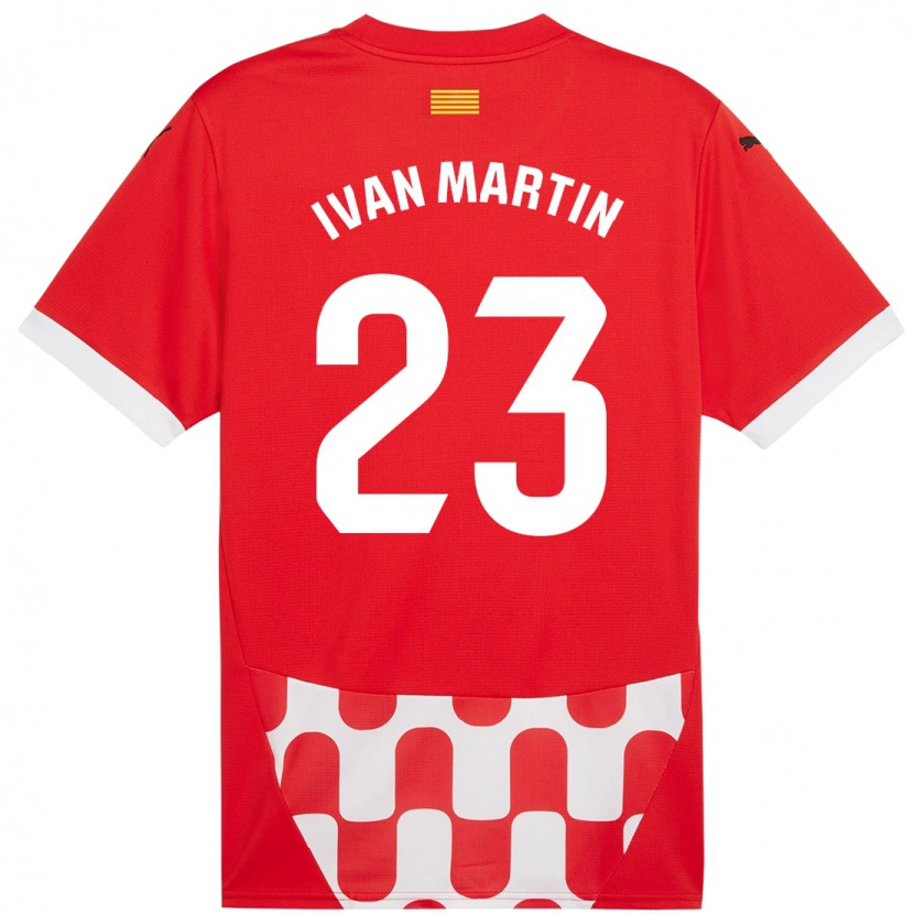 Danxen Mænd Iván Martín #23 Rød Hvid Hjemmebane Spillertrøjer 2024/25 Trøje T-Shirt