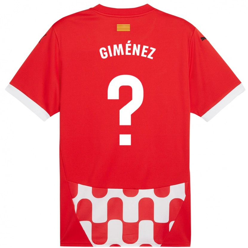 Danxen Mænd Félix Giménez #0 Rød Hvid Hjemmebane Spillertrøjer 2024/25 Trøje T-Shirt