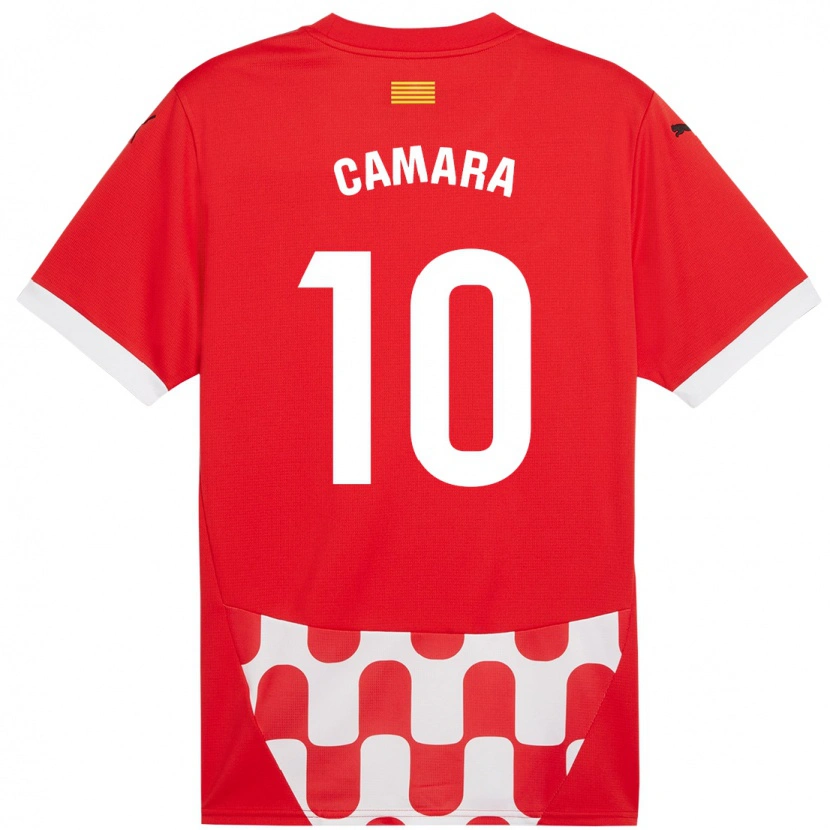 Danxen Mænd Dawda Camara #10 Rød Hvid Hjemmebane Spillertrøjer 2024/25 Trøje T-Shirt