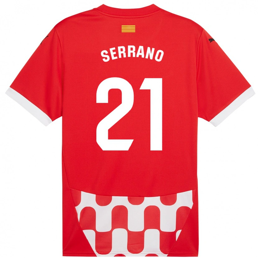 Danxen Mænd Ot Serrano #21 Rød Hvid Hjemmebane Spillertrøjer 2024/25 Trøje T-Shirt