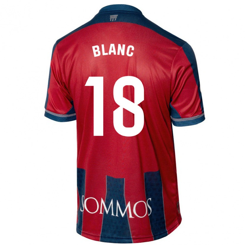 Danxen Mænd Laia Blanc #18 Rød Blå Hjemmebane Spillertrøjer 2024/25 Trøje T-Shirt