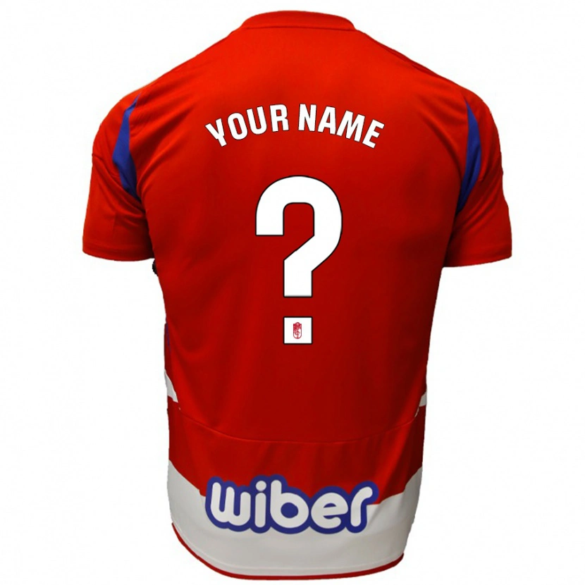 Danxen Mænd Dit Navn #0 Rød Hvid Blå Hjemmebane Spillertrøjer 2024/25 Trøje T-Shirt