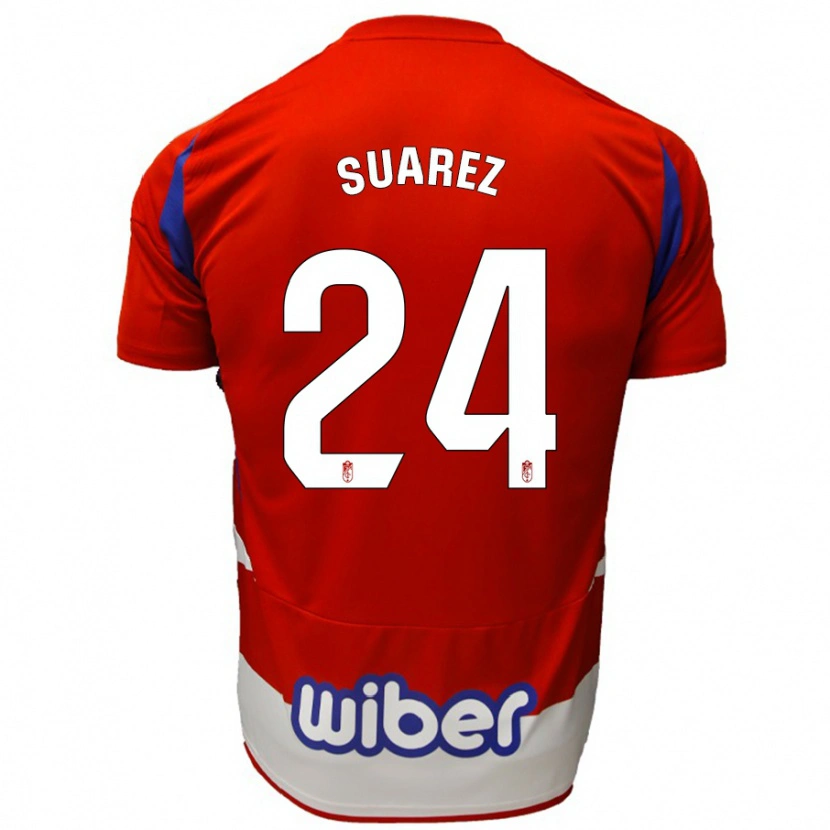 Danxen Mænd Carlota Suárez #24 Rød Hvid Blå Hjemmebane Spillertrøjer 2024/25 Trøje T-Shirt