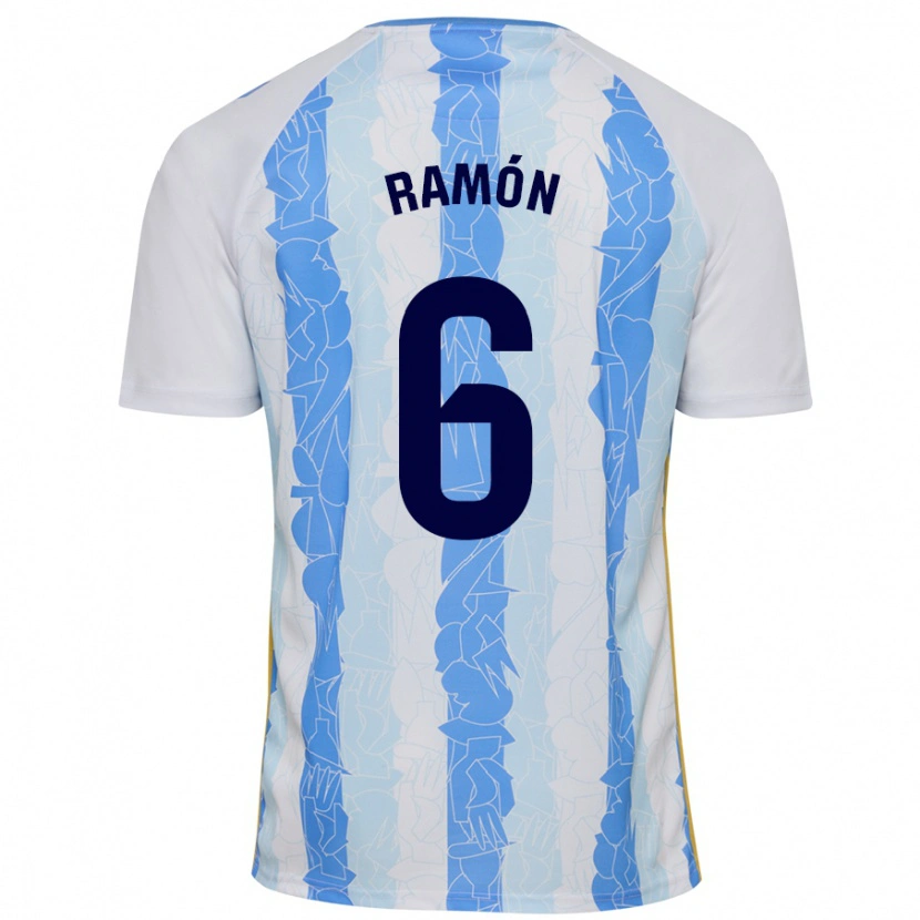 Danxen Mænd Ramón Enríquez #6 Hvid Blå Hjemmebane Spillertrøjer 2024/25 Trøje T-Shirt