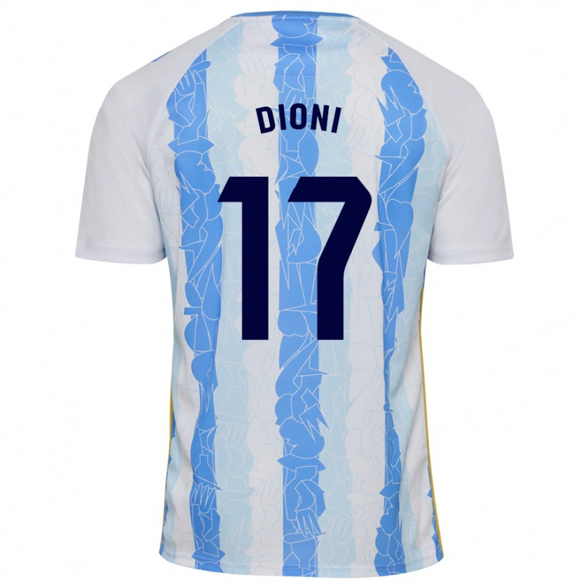 Danxen Mænd Dioni #17 Hvid Blå Hjemmebane Spillertrøjer 2024/25 Trøje T-Shirt