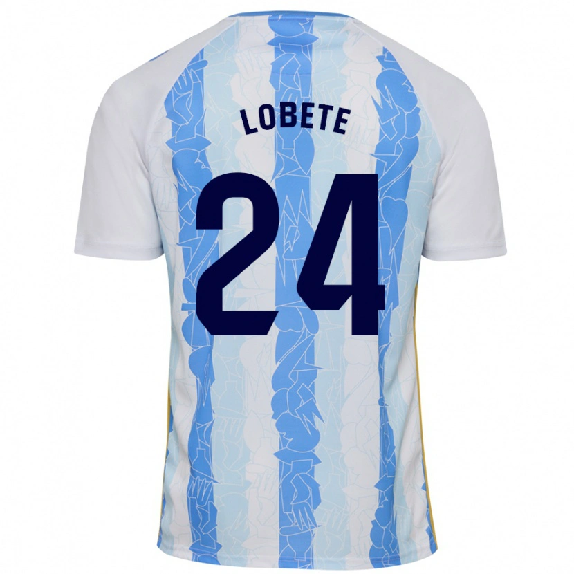 Danxen Mænd Julen Lobete #24 Hvid Blå Hjemmebane Spillertrøjer 2024/25 Trøje T-Shirt