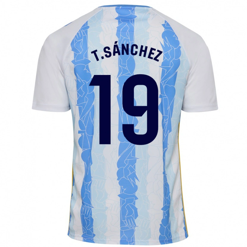 Danxen Mænd Toni Sánchez #19 Hvid Blå Hjemmebane Spillertrøjer 2024/25 Trøje T-Shirt