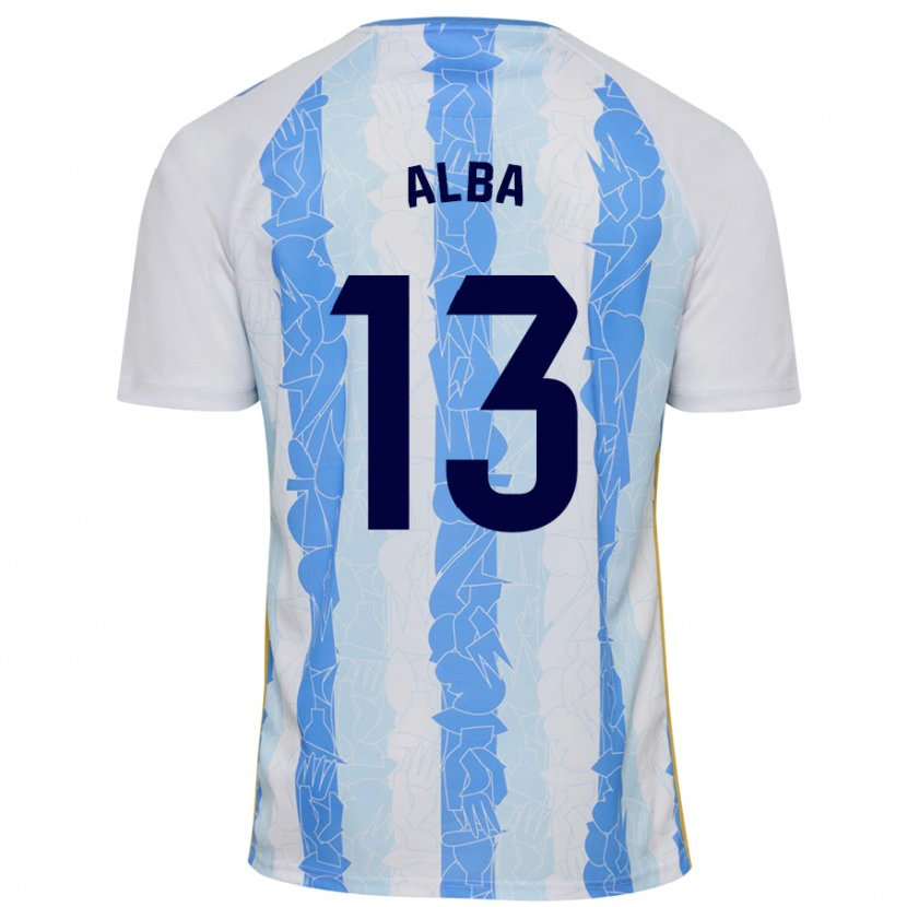 Danxen Mænd Alba #13 Hvid Blå Hjemmebane Spillertrøjer 2024/25 Trøje T-Shirt