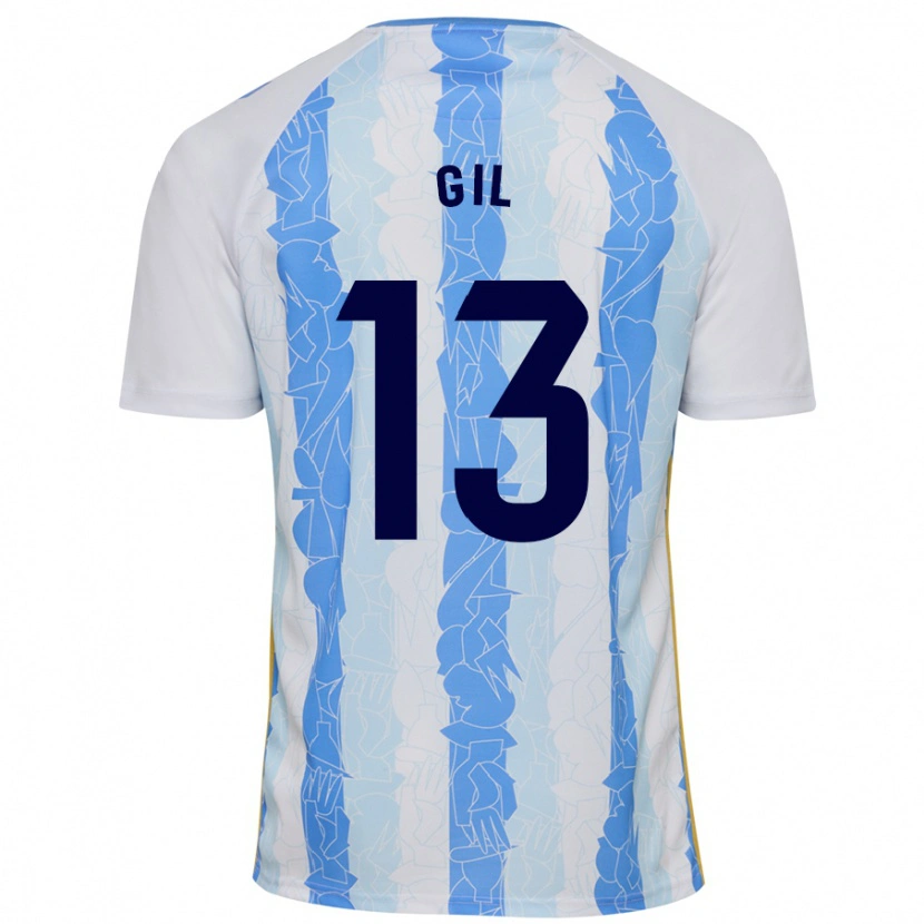 Danxen Mænd Noelia Gil #13 Hvid Blå Hjemmebane Spillertrøjer 2024/25 Trøje T-Shirt