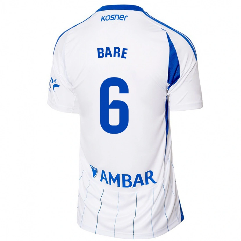 Danxen Mænd Keidi Bare #6 Rød Hvid Hjemmebane Spillertrøjer 2024/25 Trøje T-Shirt