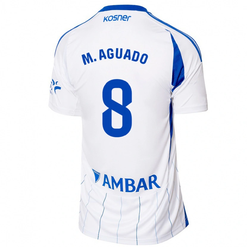Danxen Mænd Marc Aguado #8 Rød Hvid Hjemmebane Spillertrøjer 2024/25 Trøje T-Shirt