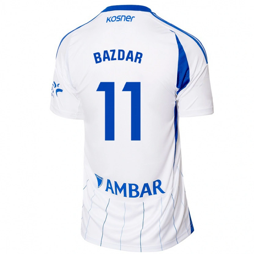 Danxen Mænd Samed Bazdar #11 Rød Hvid Hjemmebane Spillertrøjer 2024/25 Trøje T-Shirt
