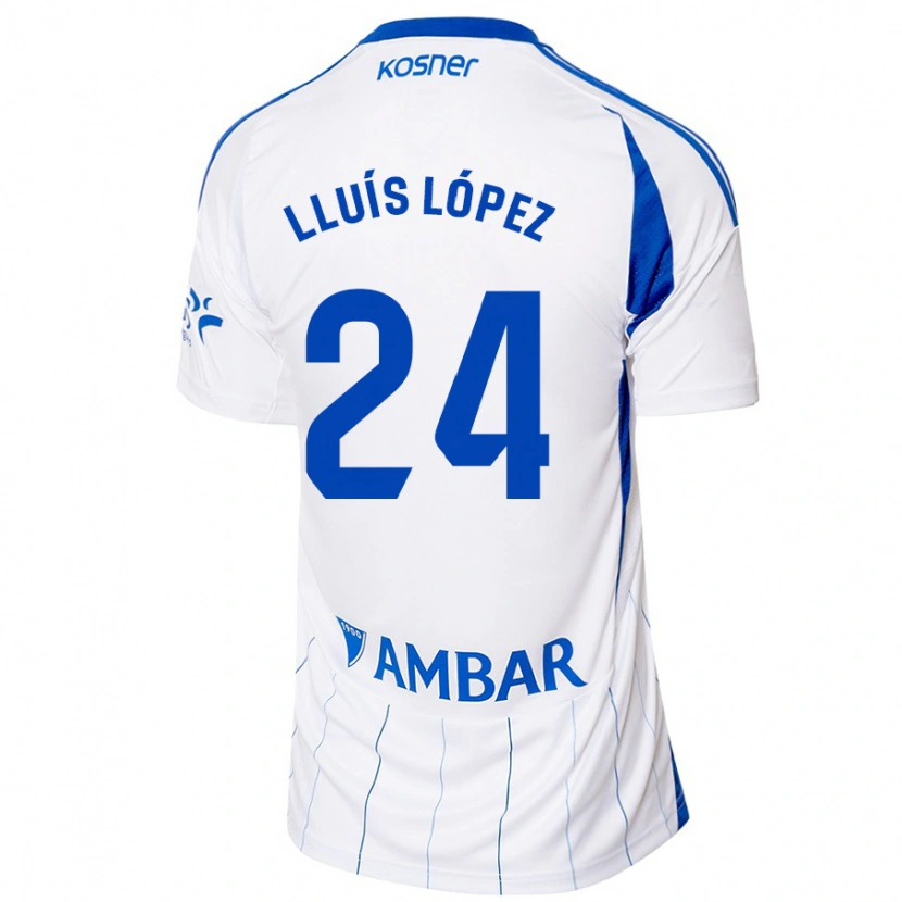 Danxen Mænd Lluís López #24 Rød Hvid Hjemmebane Spillertrøjer 2024/25 Trøje T-Shirt