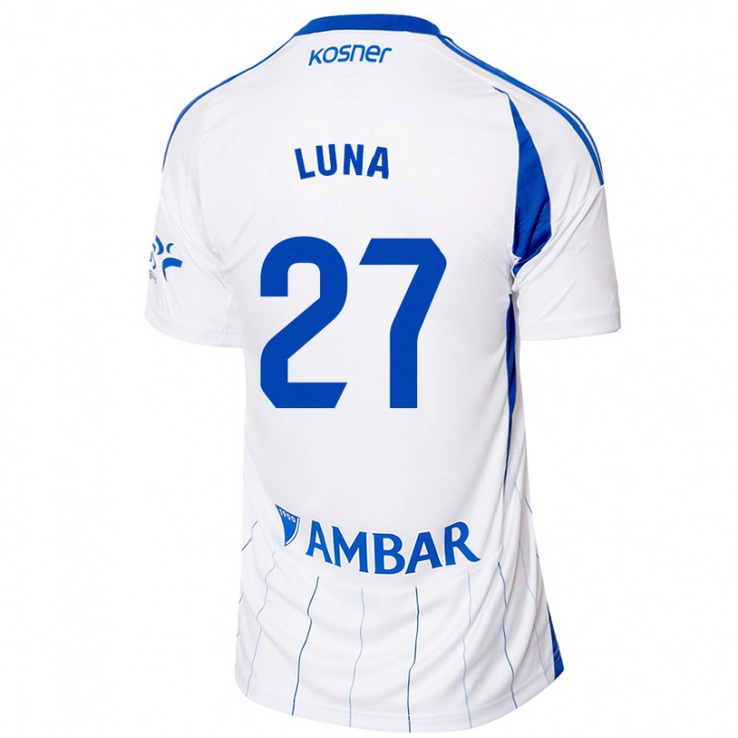 Danxen Mænd Marcos Luna #27 Rød Hvid Hjemmebane Spillertrøjer 2024/25 Trøje T-Shirt
