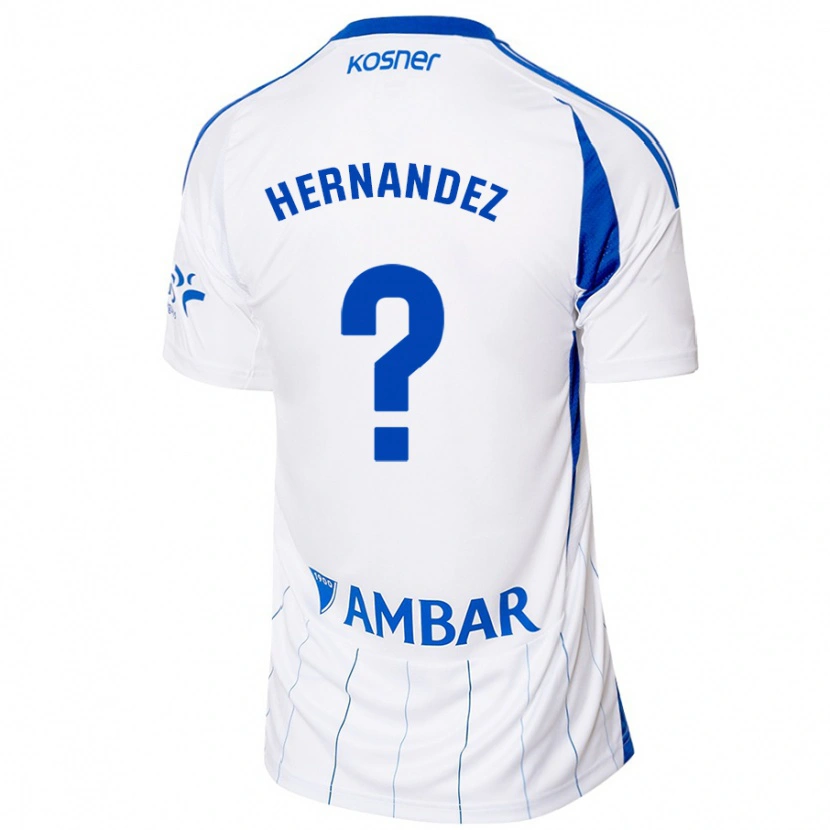 Danxen Mænd Diego Hernández #0 Rød Hvid Hjemmebane Spillertrøjer 2024/25 Trøje T-Shirt