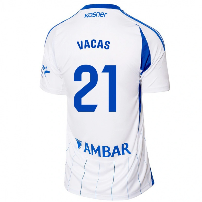 Danxen Mænd Óscar Vacas #21 Rød Hvid Hjemmebane Spillertrøjer 2024/25 Trøje T-Shirt