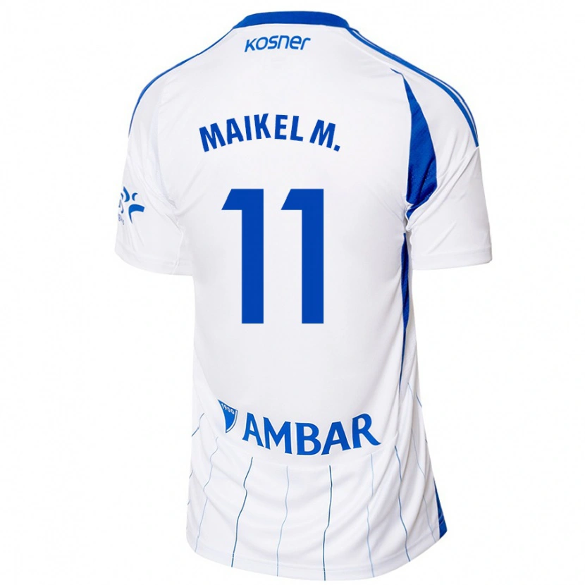 Danxen Mænd Maikel Mesa #11 Rød Hvid Hjemmebane Spillertrøjer 2024/25 Trøje T-Shirt