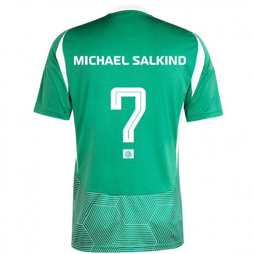 Danxen Mænd Liav Michael Salkind #0 Grøn Hvid Hjemmebane Spillertrøjer 2024/25 Trøje T-Shirt
