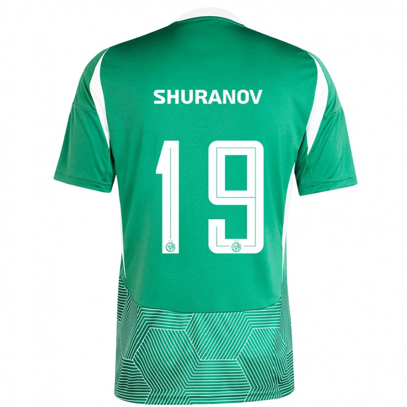 Danxen Mænd Erik Shuranov #19 Grøn Hvid Hjemmebane Spillertrøjer 2024/25 Trøje T-Shirt