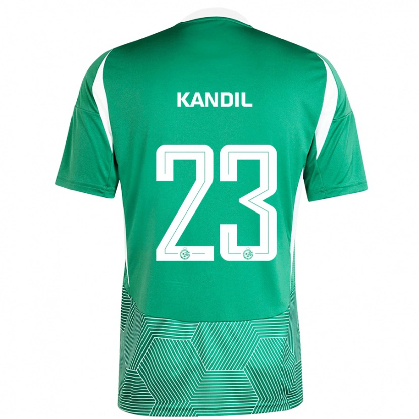 Danxen Mænd Maor Kandil #23 Grøn Hvid Hjemmebane Spillertrøjer 2024/25 Trøje T-Shirt
