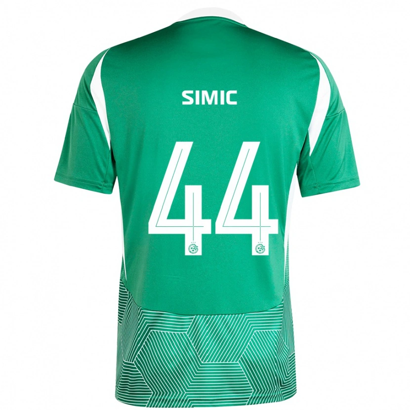 Danxen Mænd Lorenco Simic #44 Grøn Hvid Hjemmebane Spillertrøjer 2024/25 Trøje T-Shirt