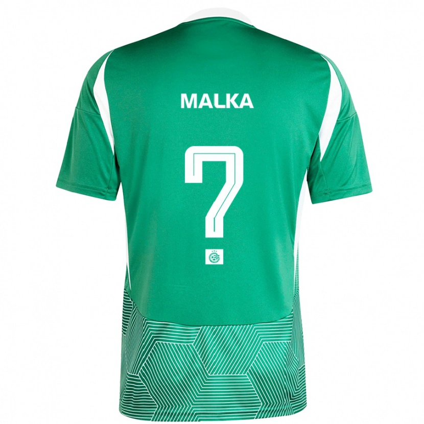 Danxen Mænd Yaheli Malka #0 Grøn Hvid Hjemmebane Spillertrøjer 2024/25 Trøje T-Shirt