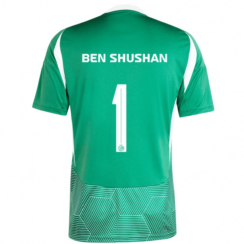 Danxen Mænd Ori Ben Shushan #1 Grøn Hvid Hjemmebane Spillertrøjer 2024/25 Trøje T-Shirt