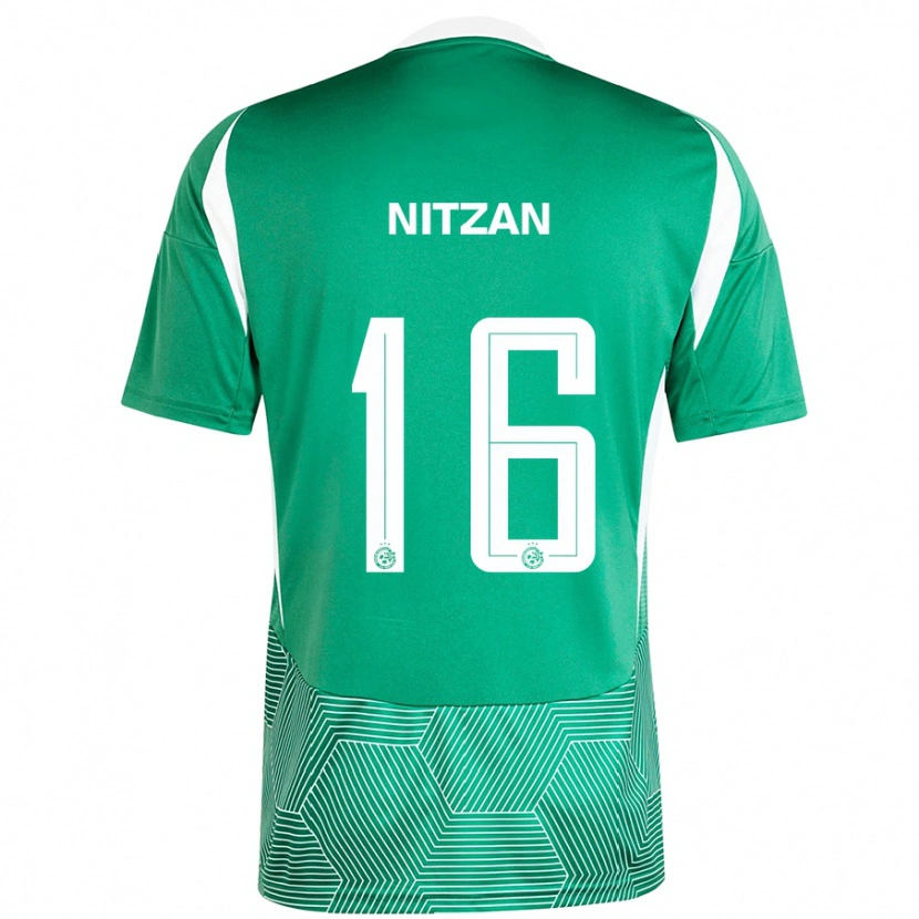 Danxen Mænd Itamar Nitzan #16 Grøn Hvid Hjemmebane Spillertrøjer 2024/25 Trøje T-Shirt