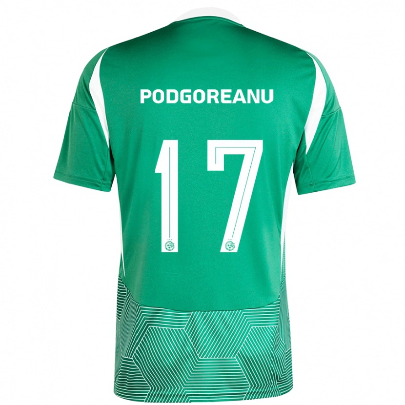 Danxen Mænd Suf Podgoreanu #17 Grøn Hvid Hjemmebane Spillertrøjer 2024/25 Trøje T-Shirt