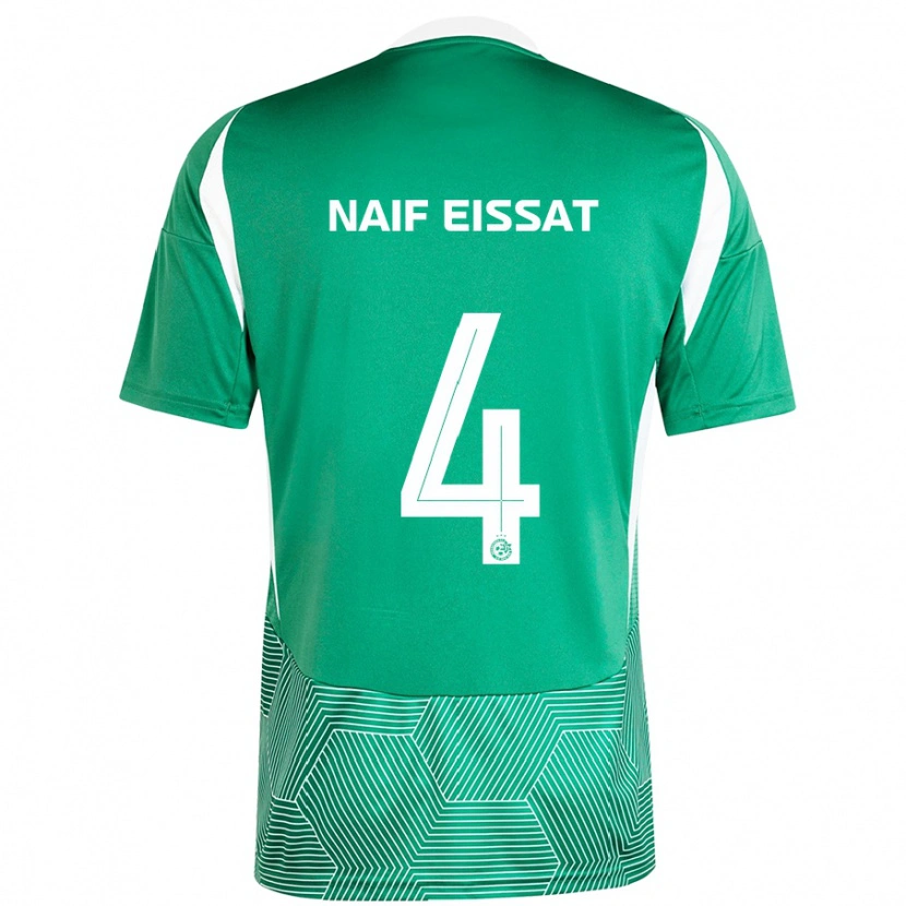 Danxen Mænd Lisav Naif Eissat #4 Grøn Hvid Hjemmebane Spillertrøjer 2024/25 Trøje T-Shirt