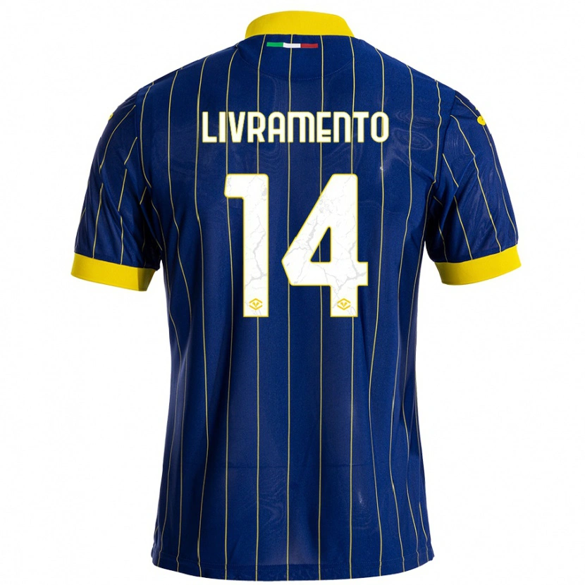 Danxen Mænd Dailon Rocha Livramento #14 Blå Gul Hjemmebane Spillertrøjer 2024/25 Trøje T-Shirt