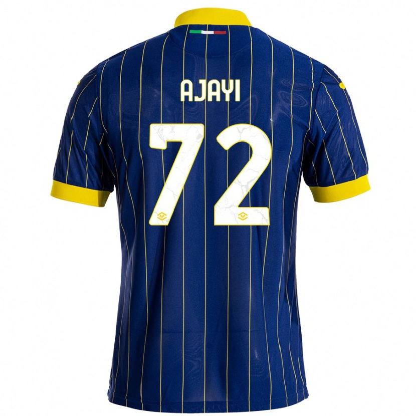 Danxen Mænd Junior Ajayi #72 Blå Gul Hjemmebane Spillertrøjer 2024/25 Trøje T-Shirt