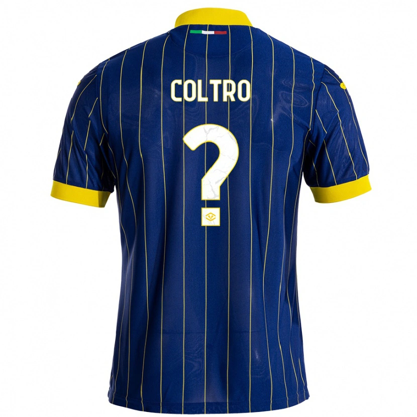 Danxen Mænd Christian Coltro #0 Blå Gul Hjemmebane Spillertrøjer 2024/25 Trøje T-Shirt