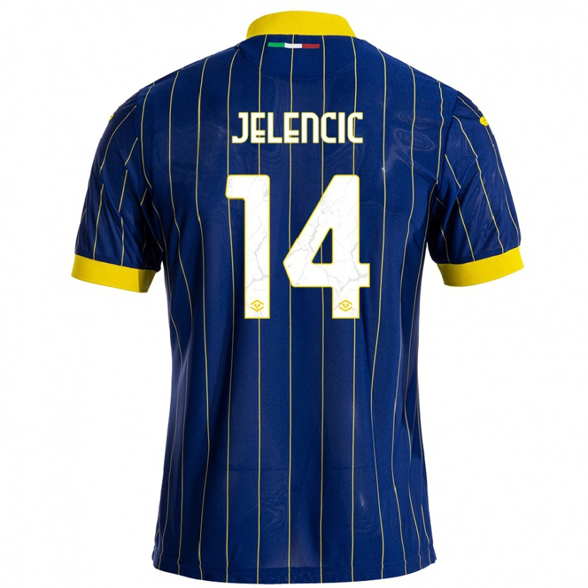 Danxen Mænd Ana Jelencic #14 Blå Gul Hjemmebane Spillertrøjer 2024/25 Trøje T-Shirt