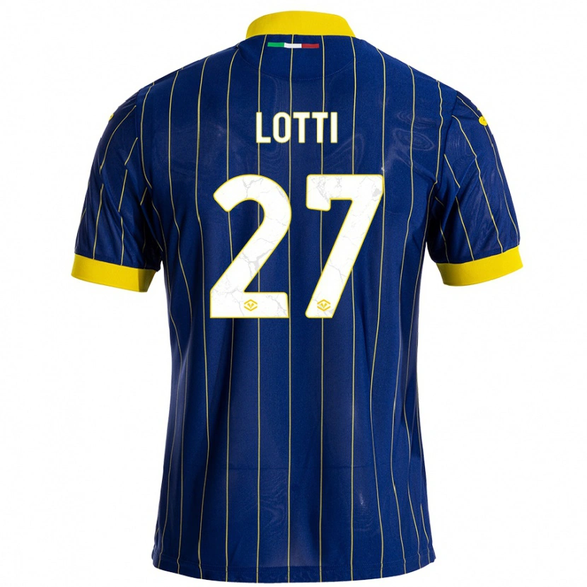 Danxen Mænd Irene Lotti #27 Blå Gul Hjemmebane Spillertrøjer 2024/25 Trøje T-Shirt