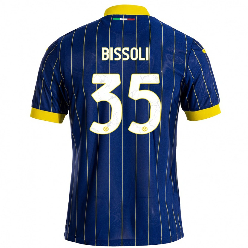 Danxen Mænd Noemí Bissoli #35 Blå Gul Hjemmebane Spillertrøjer 2024/25 Trøje T-Shirt