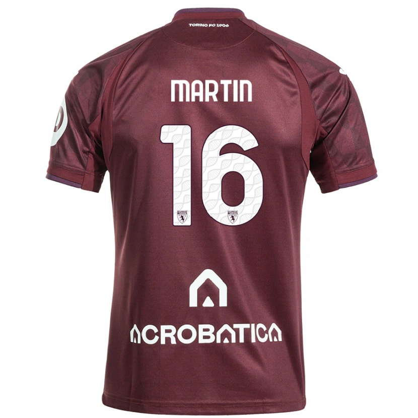 Danxen Mænd Francesca Martin #16 Rødbrun Hvid Hjemmebane Spillertrøjer 2024/25 Trøje T-Shirt