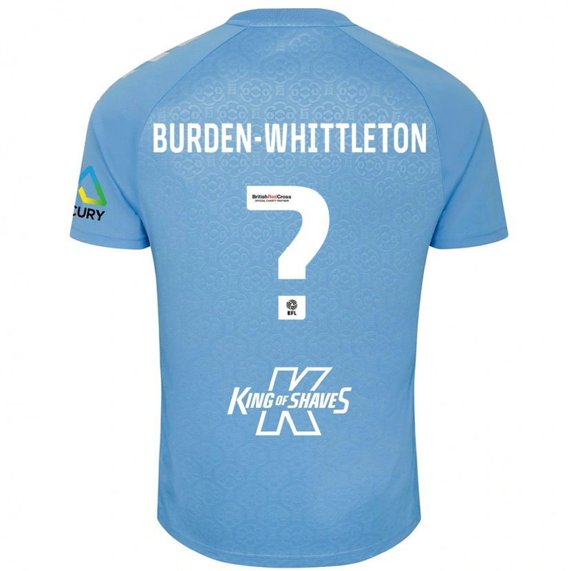 Danxen Mænd Charlie Burden-Whittleton #0 Blå Hvid Hjemmebane Spillertrøjer 2024/25 Trøje T-Shirt