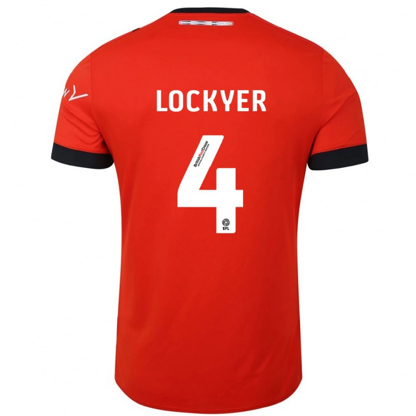 Danxen Mænd Tom Lockyer #4 Orange Sort Hjemmebane Spillertrøjer 2024/25 Trøje T-Shirt