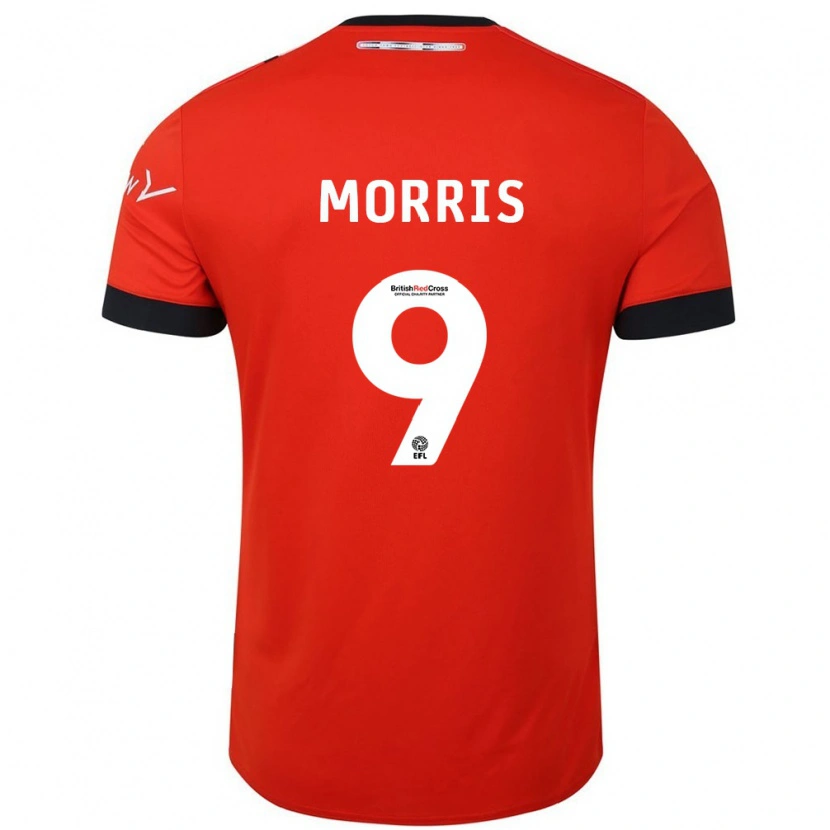 Danxen Mænd Carlton Morris #9 Orange Sort Hjemmebane Spillertrøjer 2024/25 Trøje T-Shirt
