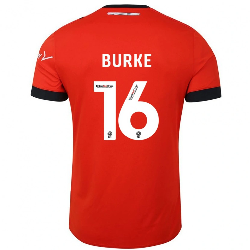 Danxen Mænd Reece Burke #16 Orange Sort Hjemmebane Spillertrøjer 2024/25 Trøje T-Shirt