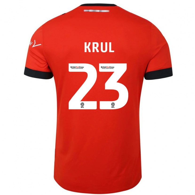 Danxen Mænd Tim Krul #23 Orange Sort Hjemmebane Spillertrøjer 2024/25 Trøje T-Shirt