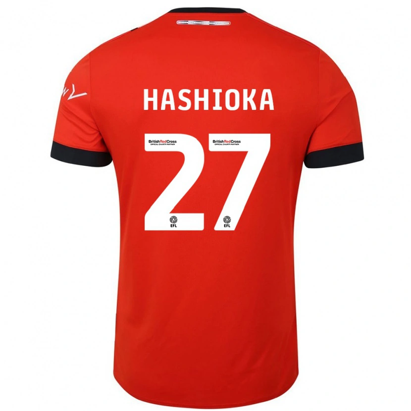 Danxen Mænd Daiki Hashioka #27 Orange Sort Hjemmebane Spillertrøjer 2024/25 Trøje T-Shirt