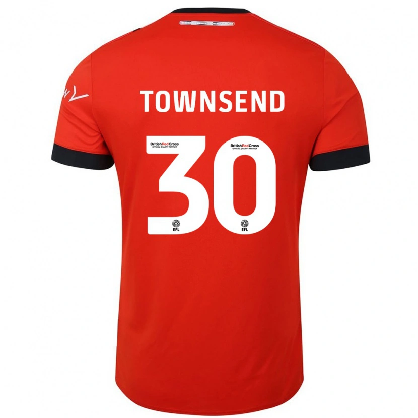 Danxen Mænd Andros Townsend #30 Orange Sort Hjemmebane Spillertrøjer 2024/25 Trøje T-Shirt